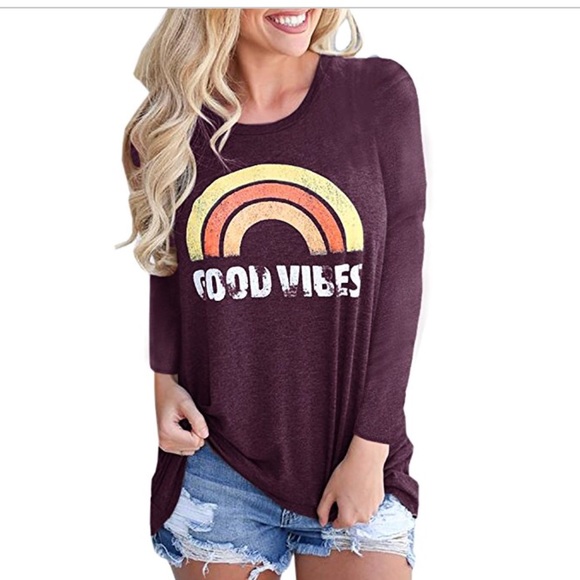 Good Vibes Long Sleeved Tee ❤️✌️ - Picture 4 of 6